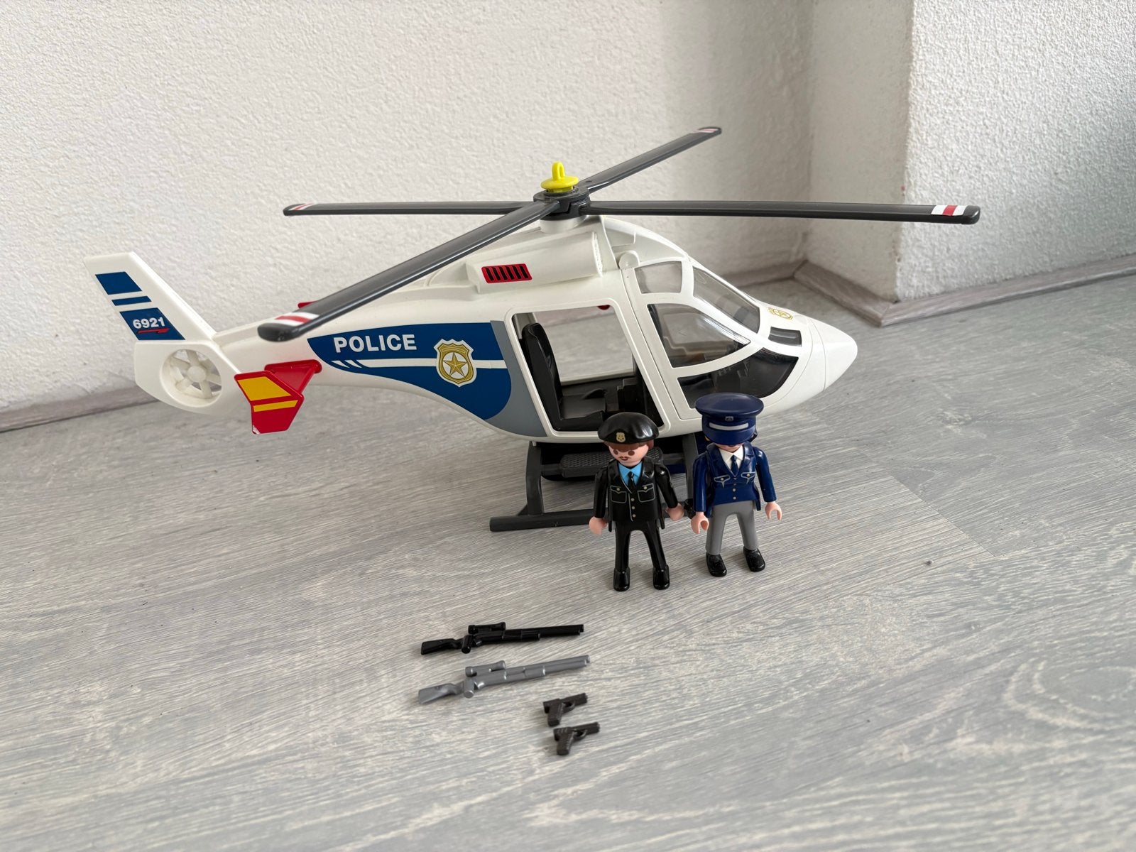 Playmobil Politie Helikopter met werkende lamp (6921), Kinderen en Baby's, Speelgoed | Playmobil, Gebruikt, Complete set, Voertuig