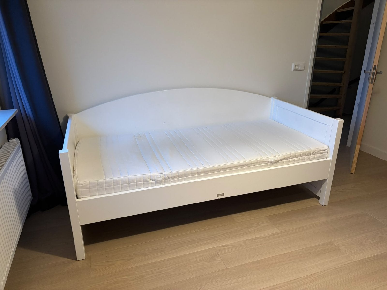 Bopita Bedbank Wit - (90x200 cm) m verstelbare lattenbodem, Ophalen, 90 cm, Eenpersoons, Wit