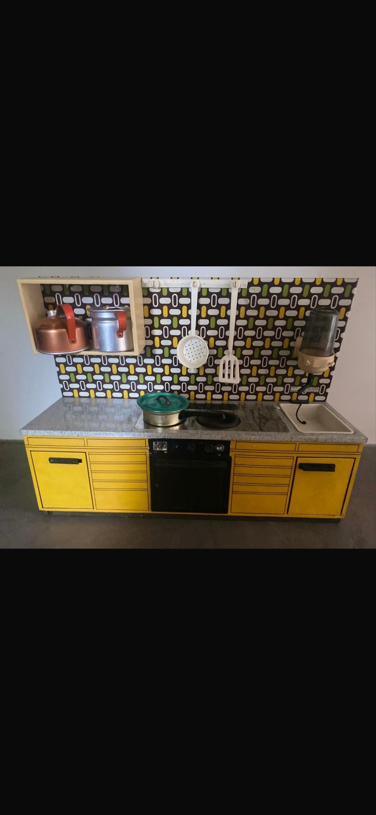 Vintage mini speelgoedkeuken met accessoires, Ophalen of Verzenden, Gebruikt, Ontdekken