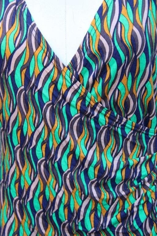 Overslagjurk groen/ bruin Superstition mt L Vaste prijs, Kleding | Dames, Maat 42/44 (L), Ophalen of Verzenden, Zo goed als nieuw