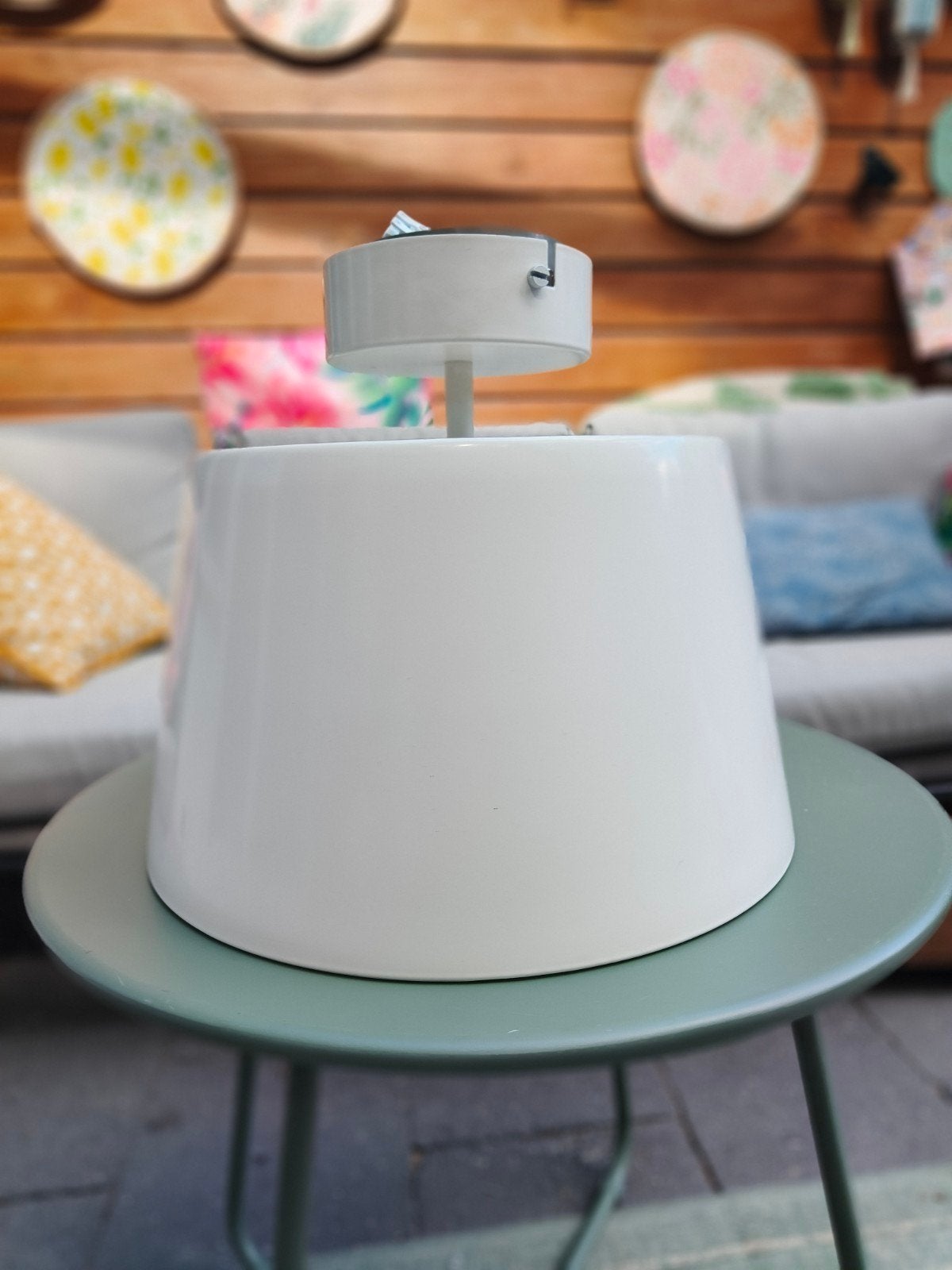 IKEA Kulla Witte Metalen Plafondlamp, Ophalen, Gebruikt, E27 (groot), Wit