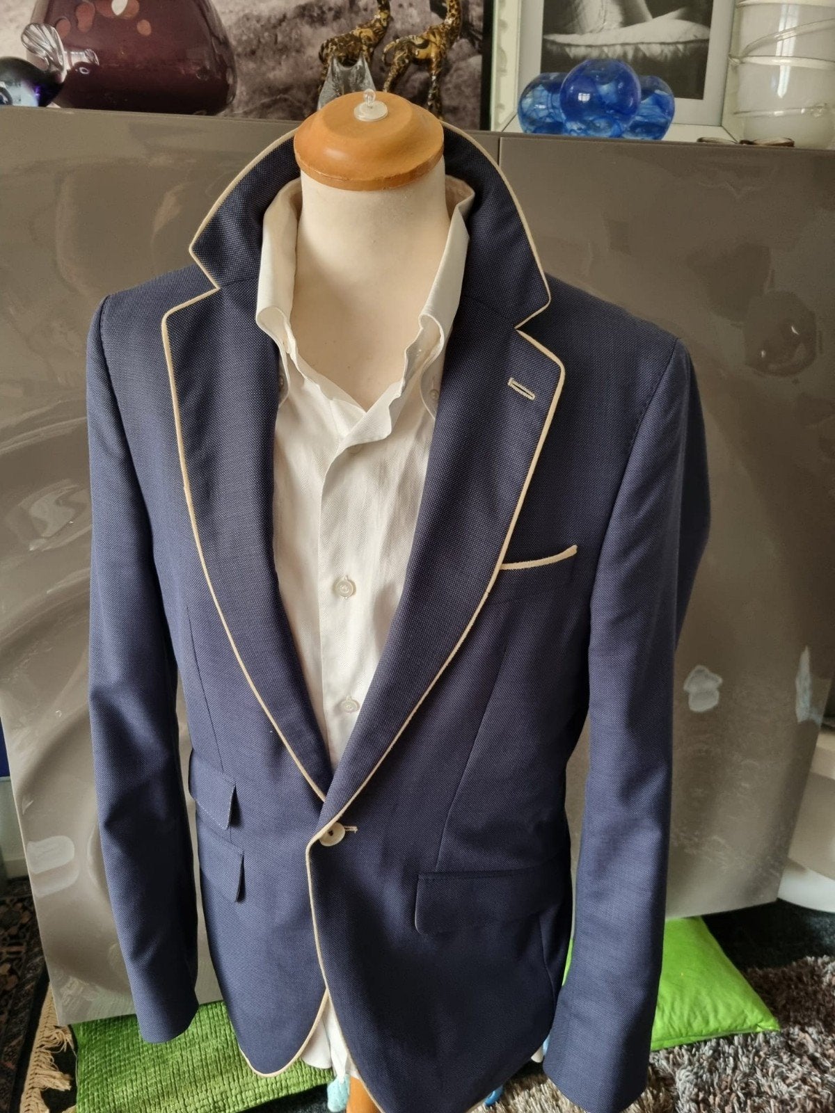 Circle of Gentlemen colbert, maat 46, blauw, nieuwstaat., Kleding | Heren, Kostuums en Colberts, Circle of Gentlemen, Blauw, Ophalen of Verzenden