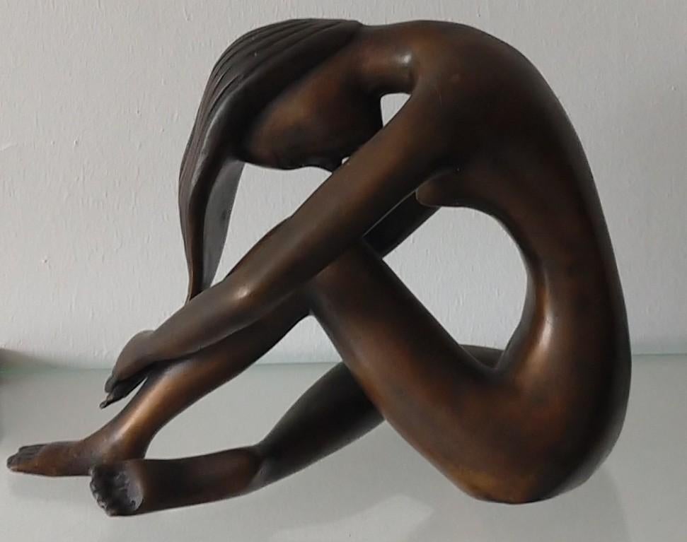modern naakt abstract brons beeld,  volgnr 24, Ophalen of Verzenden, Brons, 20 - 50 cm, Beeld