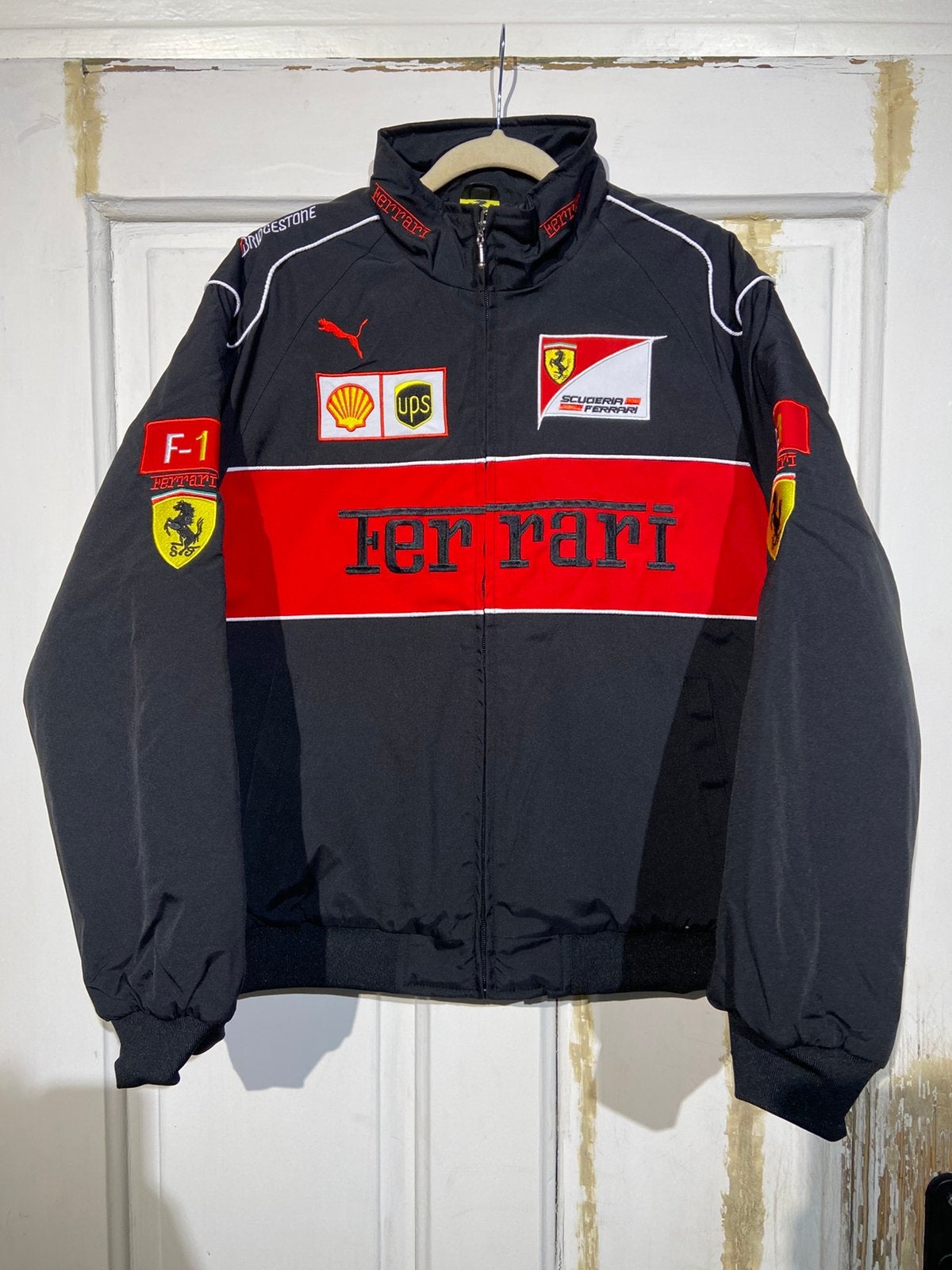 Ferrari Bomberjack Racing (maat L) Vintage zwart, Ophalen of Verzenden, Zo goed als nieuw, Maat 52/54 (L), Zwart