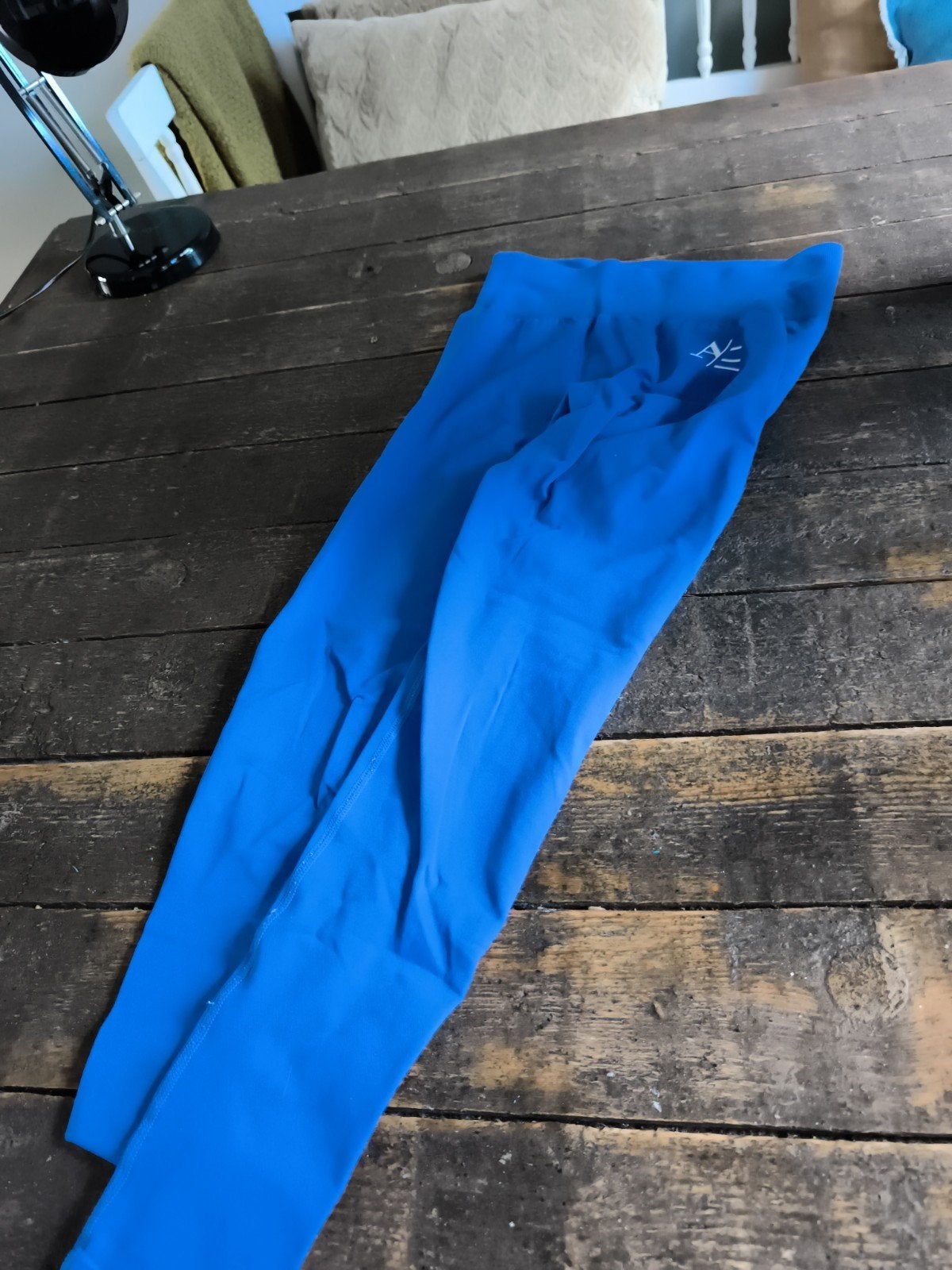 Blauwe sportlegging met hoge taille - Maat S, Blauw, Ophalen of Verzenden, Maat 36 (S), Fitness of Aerobics