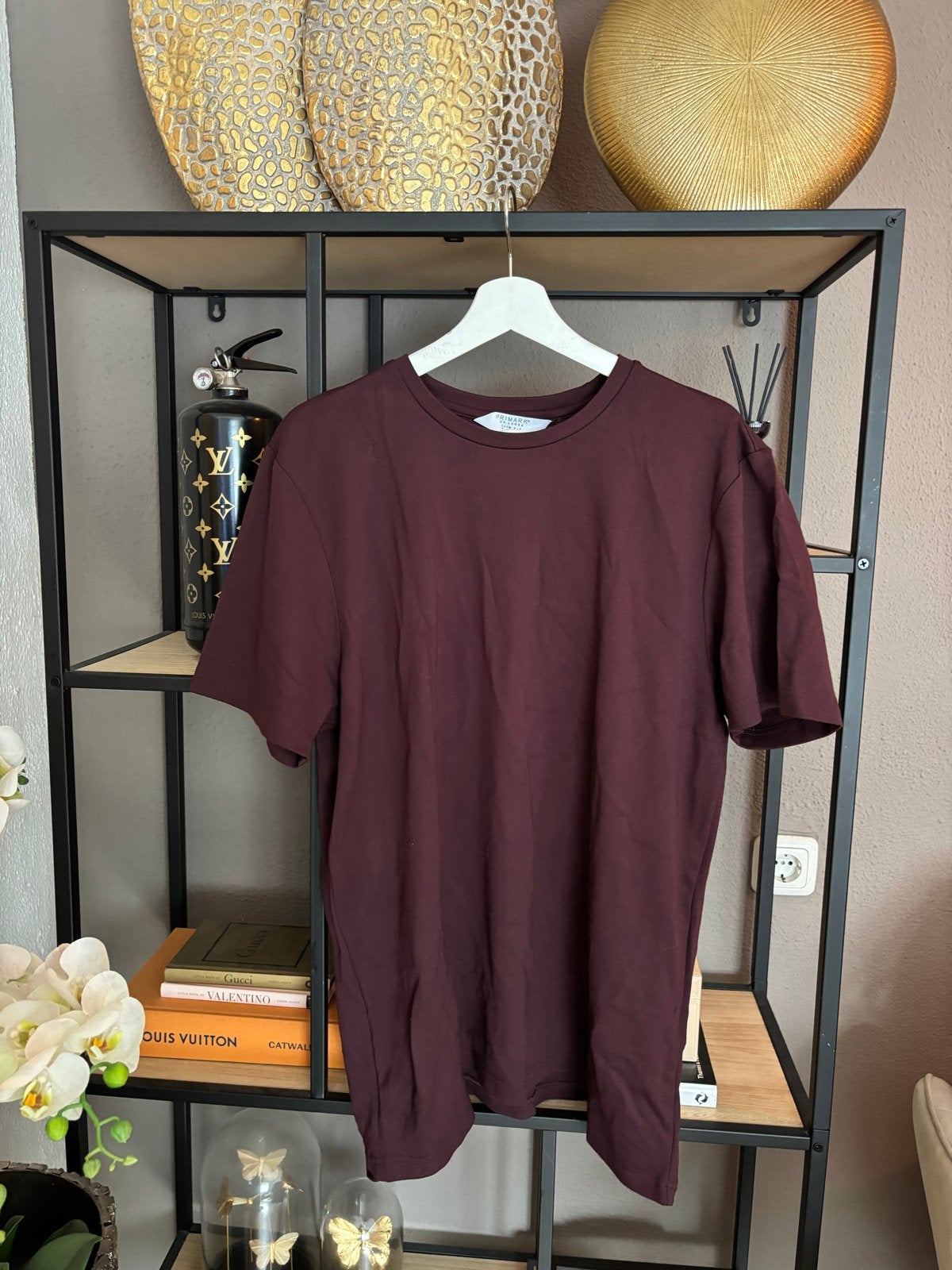 Primark bordeauxrood T-shirt - Slim Fit - Maat 2XL, Kleding | Heren, Ophalen of Verzenden, Gedragen, Maat 56/58 (XL), Rood