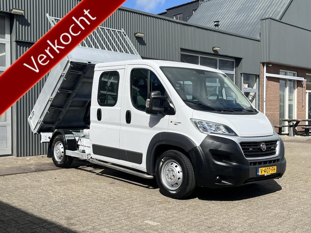 Fiat Ducato 35H 2.3 MultiJet L2H1 DC Airco Kipper Trekhaak 3, Voorwielaandrijving, Gebruikt, 7 stoelen, Wit