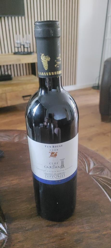 Clos de Carthage Vin Rouge 2008 - Tunesische Rode Wijn, Ophalen of Verzenden, Gebruikt, Overige gebieden, Rode wijn