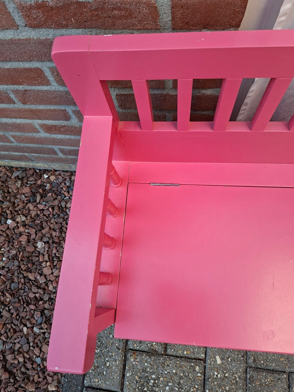 Roze bankje van Lief! met opbergruimte, Kinderen en Baby's, Kinderkamer | Overige Meubels, Gebruikt, Overige typen, Ophalen