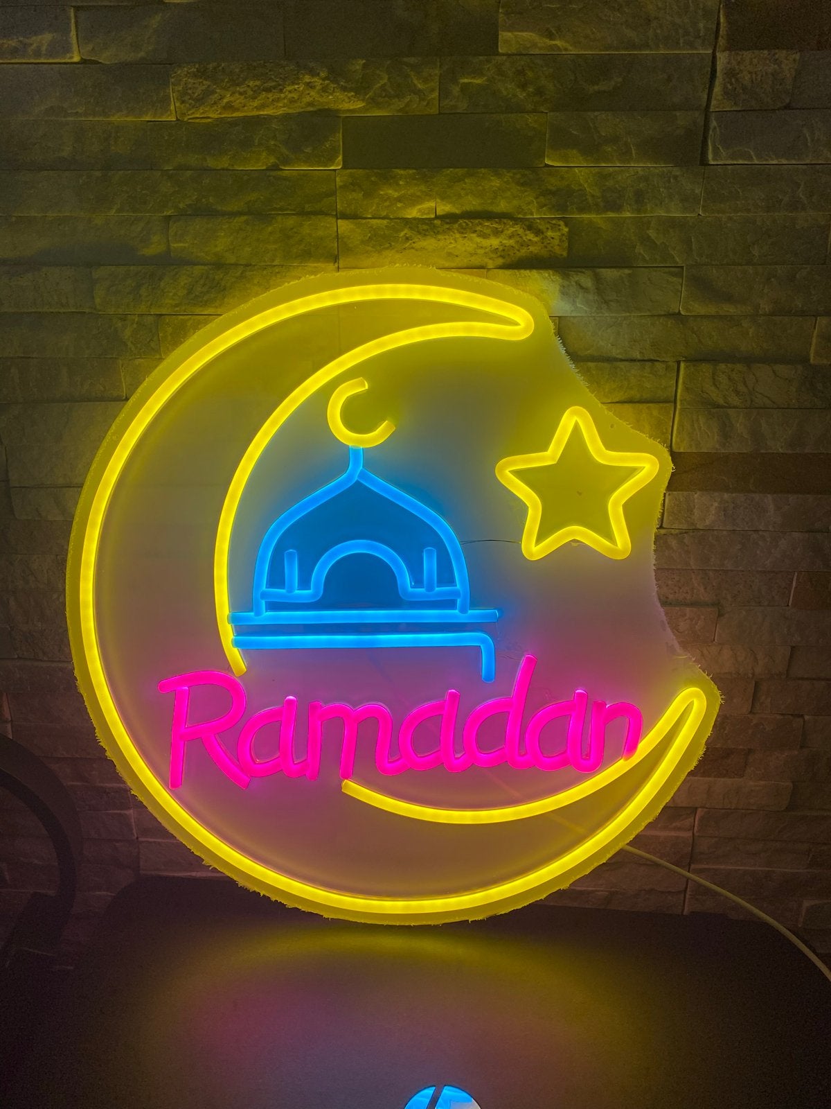 Ramadan Neon LED Licht - Nieuw in doos, Meerkleurig, Kunststof, Ophalen of Verzenden, Modern