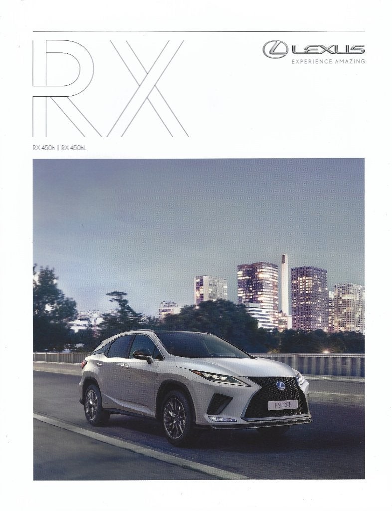 Brochure Lexus RX 450h en 450hL 2019, Ophalen of Verzenden, Zo goed als nieuw, Overige merken