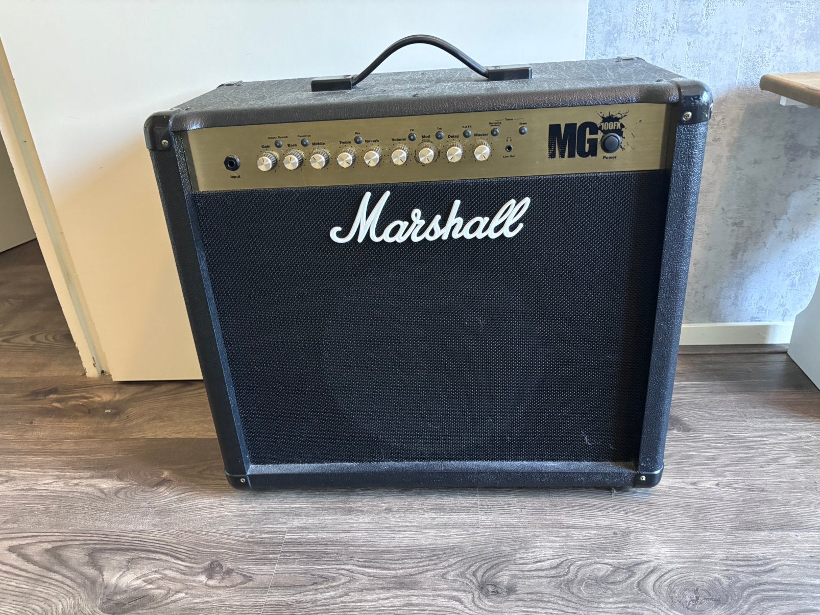 Marshall MG100FX inclusief footcontroller, Ophalen, Gebruikt, Gitaar, 100 watt of meer