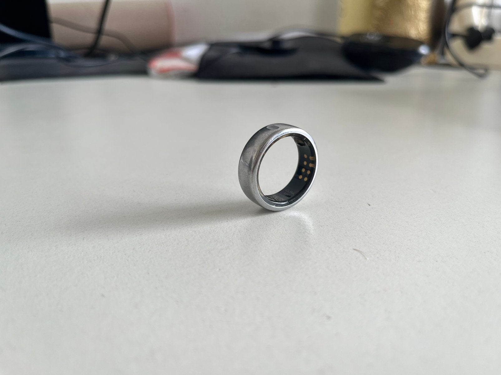 Oura Ring 3 - Horizon Silver - Maat US11 - incl. oplader, IOS, Oura ring, Ophalen of Verzenden, Zo goed als nieuw