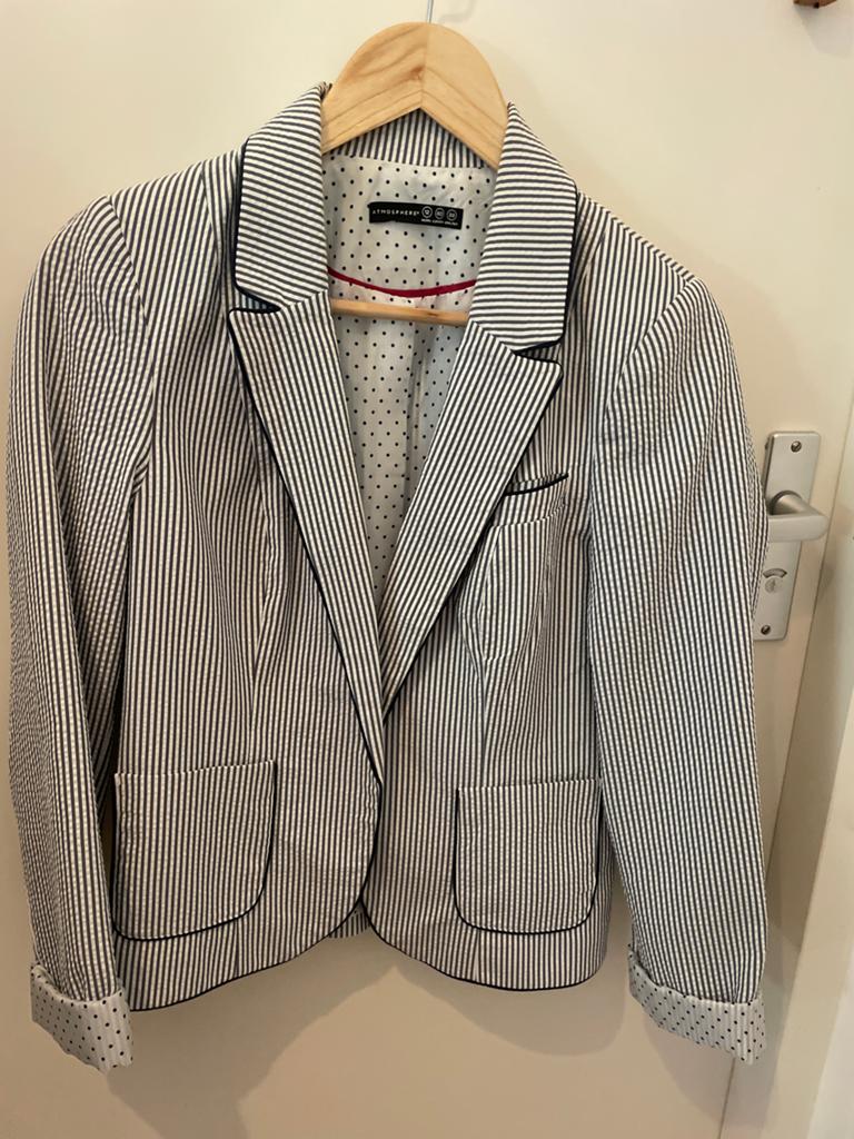 Gestreepte blazer van Atmosphere, maat 38, Maat 38/40 (M), Blauw, Ophalen of Verzenden, Zo goed als nieuw