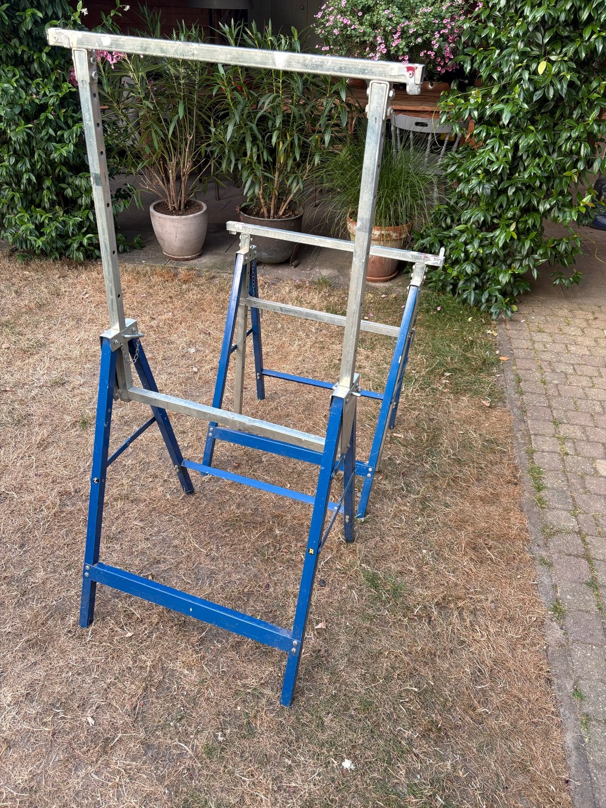 Steigerbokken / Schragen - Set van 2, Doe-het-zelf en Verbouw, Steigers, Ophalen, Gebruikt, Overige typen, Minder dan 2 meter