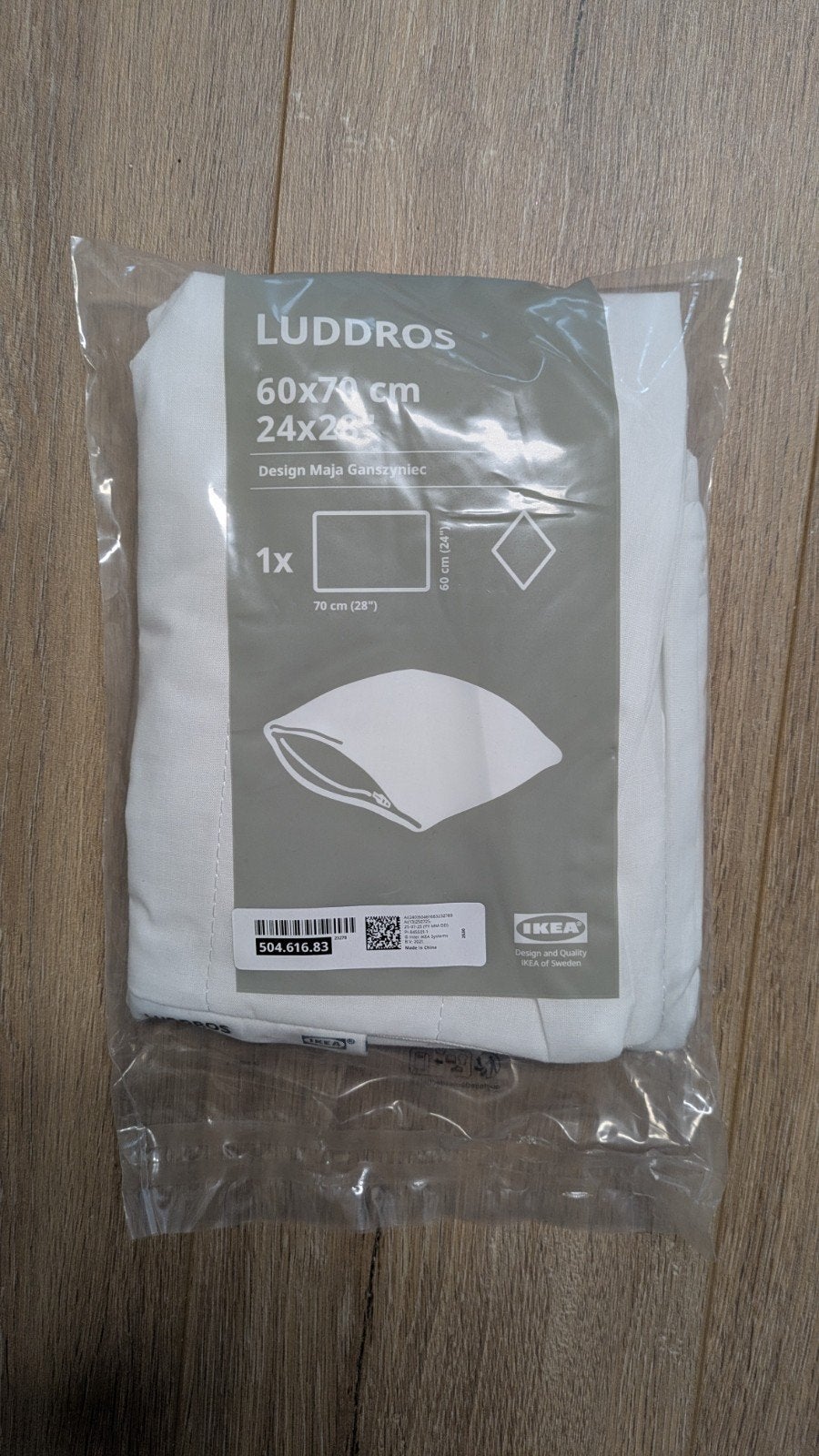 IKEA LUDDROS Kussensloop 60x70 cm - Nieuw in verpakking, Jongetje of Meisje, Nieuw, Ophalen of Verzenden, Kinderbed