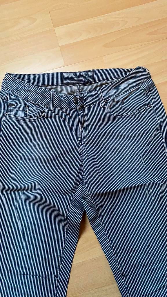 Denim atelier blauw wit gestreepte spijkerbroek maat 38 M, Kleding | Dames, Spijkerbroeken en Jeans, Ophalen of Verzenden, Zo goed als nieuw