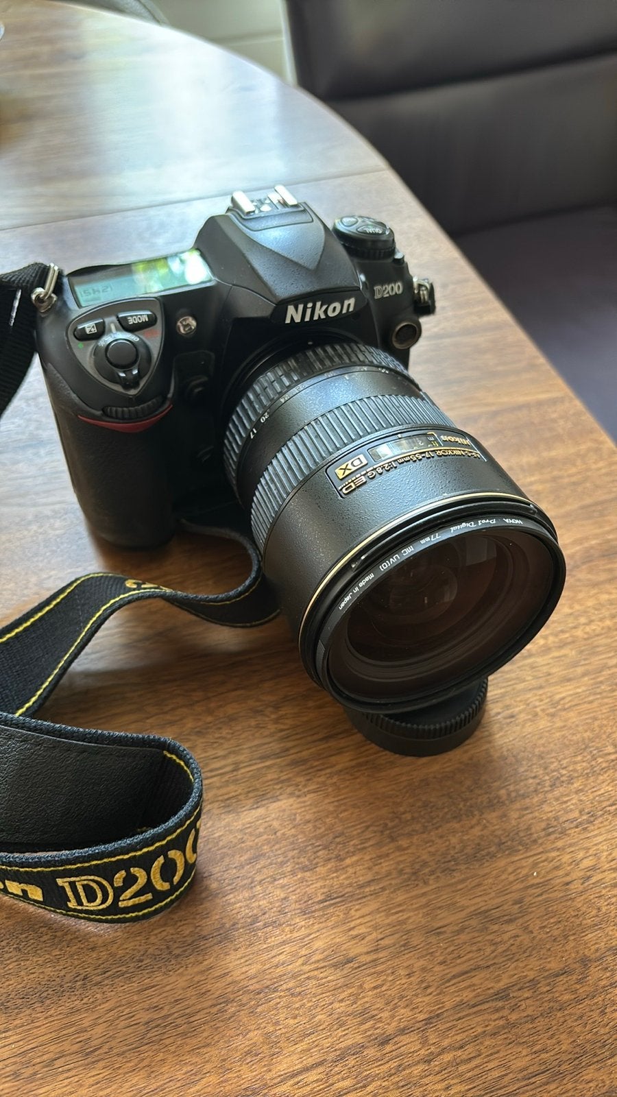 Nikon D200 Spiegelreflexcamera met AF-S Nikkor 17-55mm lens, Ingebouwde flitser, Gebruikt, Spiegelreflex, Ophalen of Verzenden