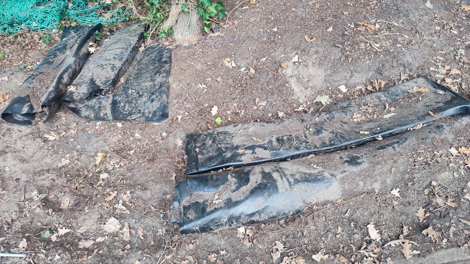 Gebruikte vijverfolie - Diverse stukken, Tuin en Terras, Ophalen, Gebruikt