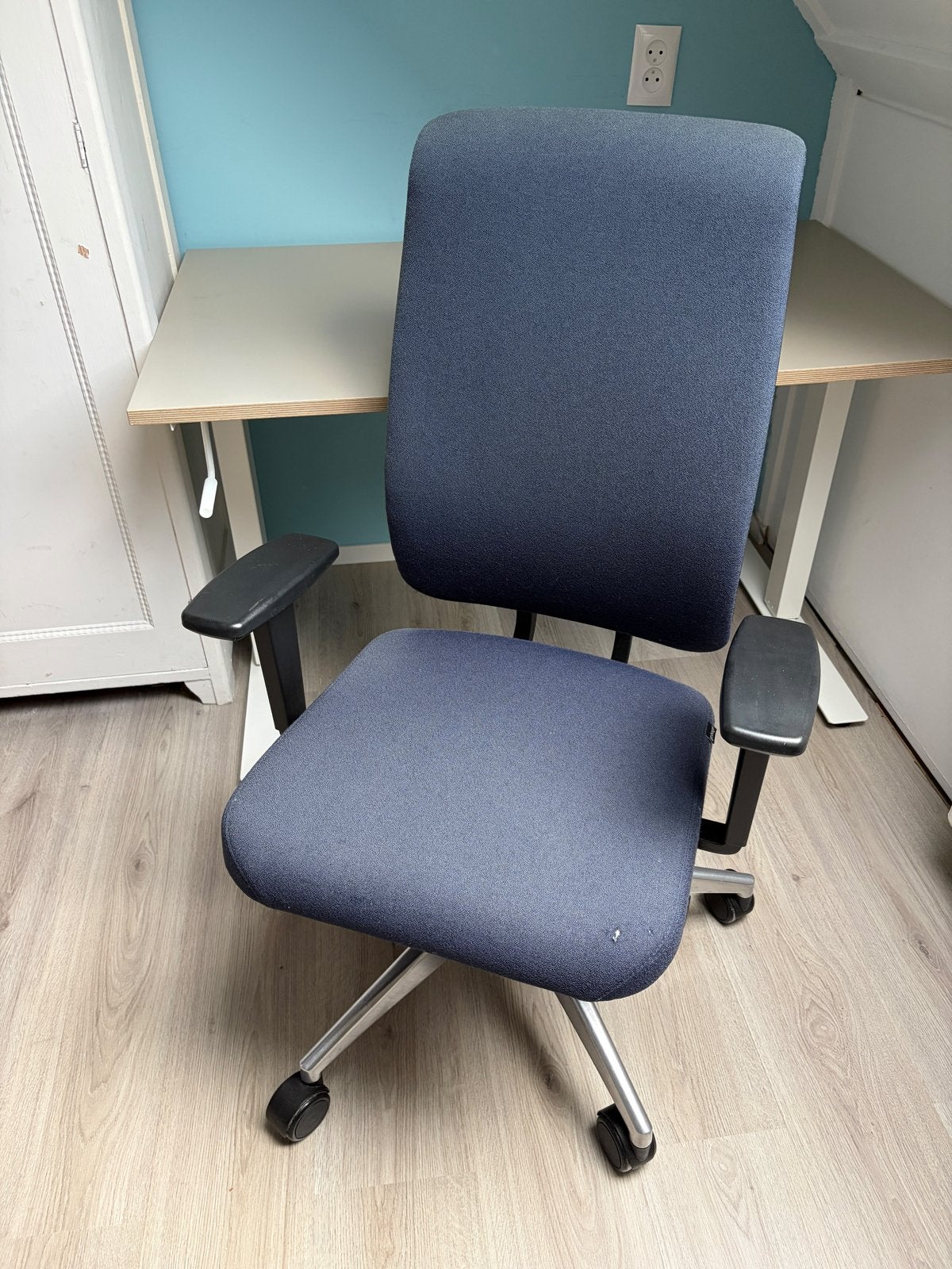 Girsberger Bureaustoel - Blauw, Ophalen, Gebruikt, Blauw, Bureaustoel