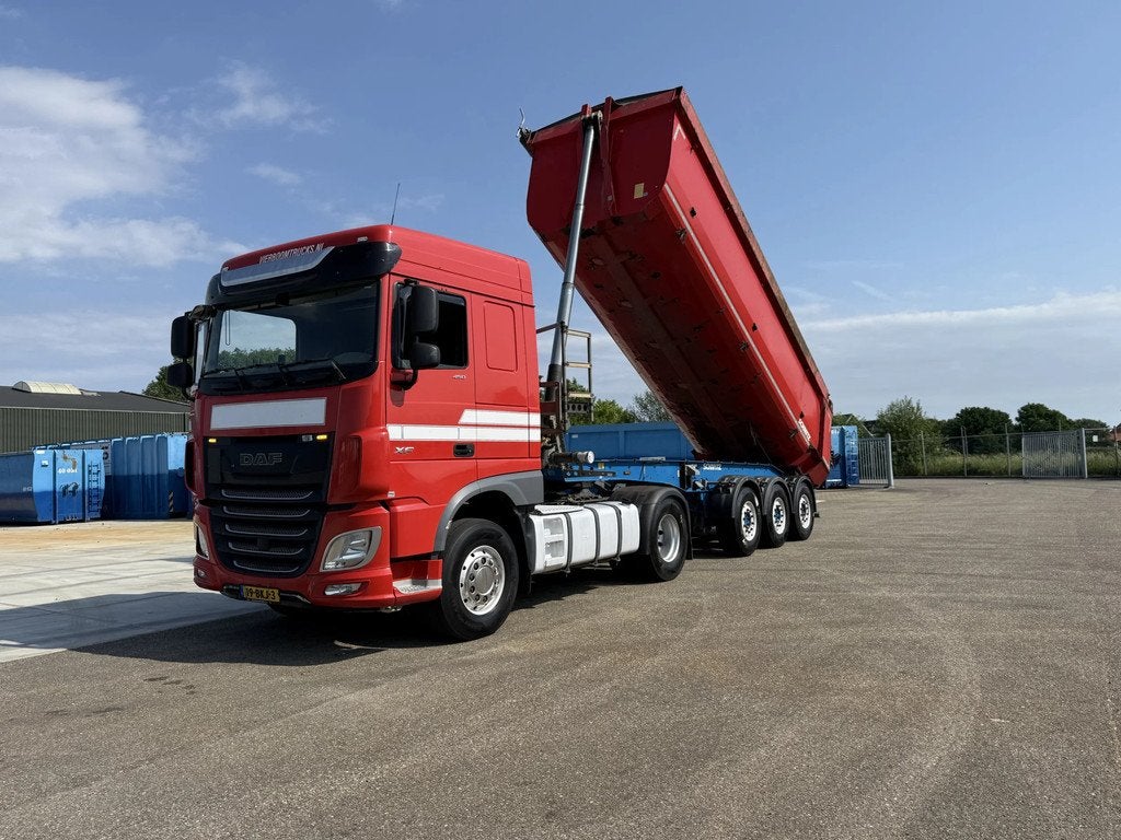 DAF XF 450 XF450 FT 4X2 I.C.M. 2016 Schmitz SGF*S3 27m3 stal, Automaat, Achterwielaandrijving, Euro 6, Origineel Nederlands