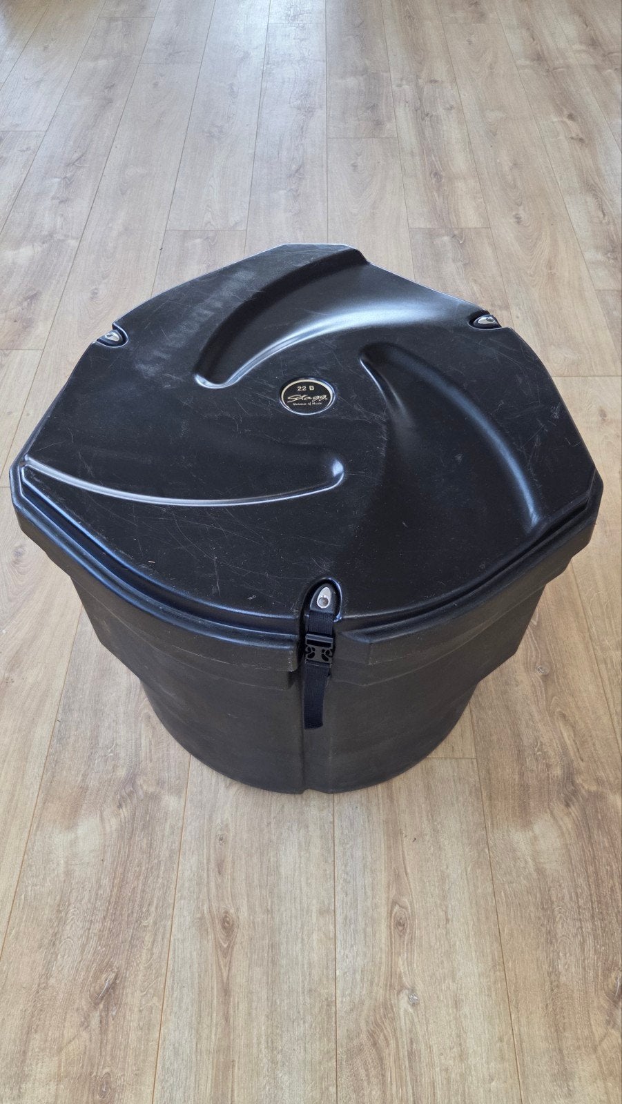 22 inch Bassdrum Koffer Stagg, Ophalen, Zwart, Hardcase