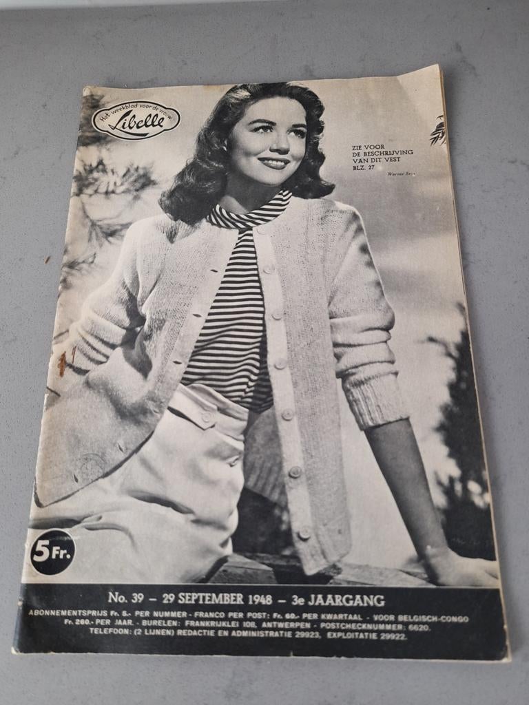 Libelle Magazine - 29 September 1948 - Vintage, Ophalen of Verzenden, Gelezen, Damesbladen