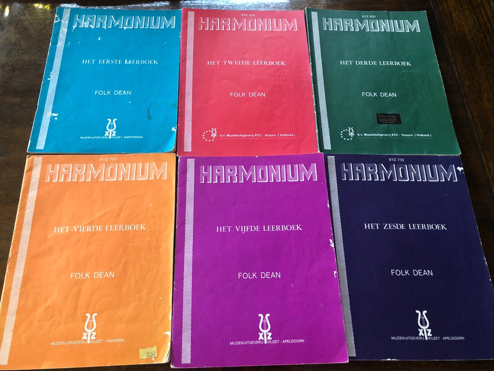 Zes lesboeken voor orgel door Folk Dean, Orgel, Gebruikt, Klassiek, Les of Cursus