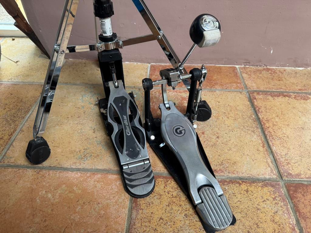 Gibraltar Bass Drum pedal en Hi hat stand voor drumstel., Ophalen of Verzenden, Zo goed als nieuw, Drums of Percussie