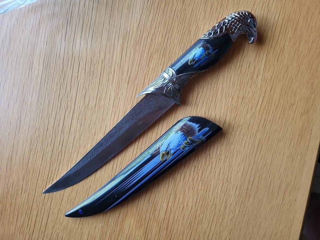 mes met adelaar afbeelding, Antiek en Kunst, Ophalen of Verzenden