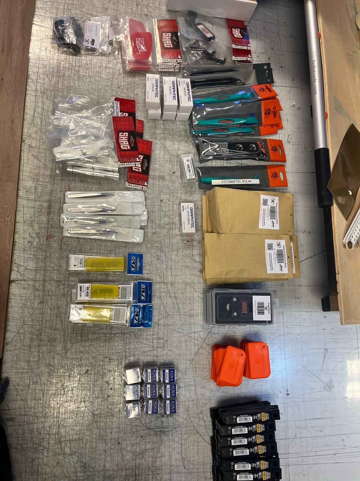 Grote partij sign-tools: Yellotools, SHAG, Roland, Graphtec,, Ophalen of Verzenden