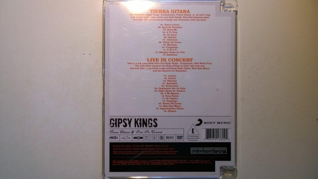 Gipsy Kings - Tierra Gitana & Live In Concert (DVD), Alle leeftijden, Ophalen of Verzenden, Zo goed als nieuw, Concert