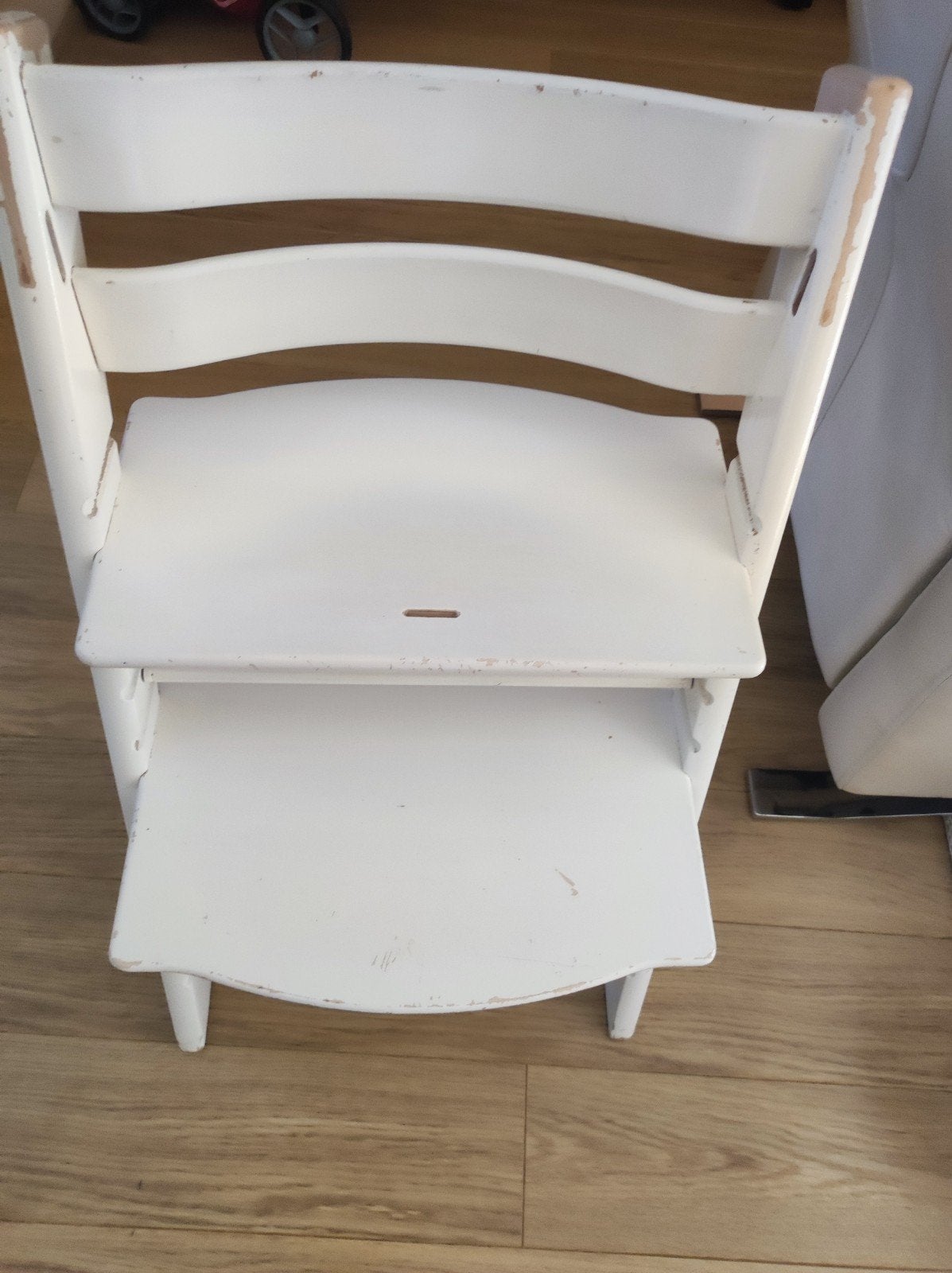 Stokke Tripp Trapp kinderstoel - wit, Ophalen, Gebruikt, Meegroeistoel, Aanschuifbaar