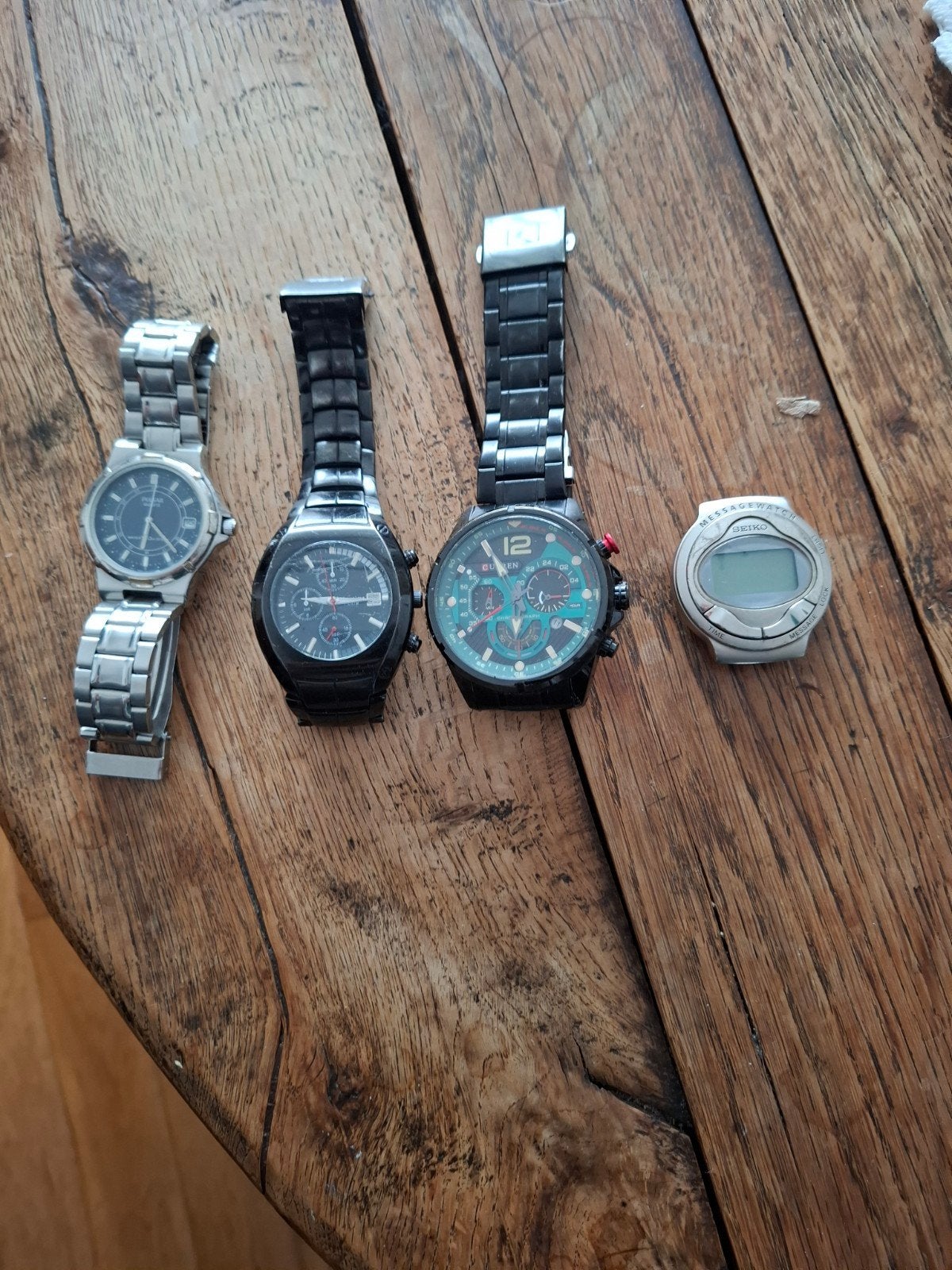 Diverse Heren Polshorloges en Antieke Klokken, Gebruikt, Staal, Polshorloge, Ophalen of Verzenden