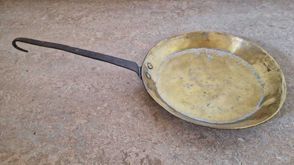 Antieke koperen braadpan, Antiek en Kunst, Ophalen, Koper