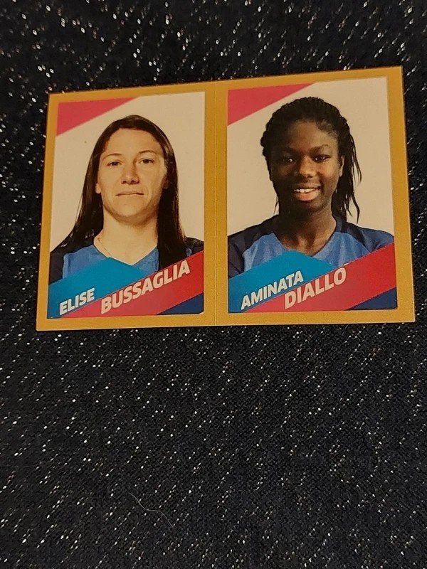 Panini/Sticker:Elise Bussaglia - Aminata Diallo / Frankrijk, Ophalen of Verzenden, Nieuw, Buitenlandse clubs, Poster, Plaatje of Sticker
