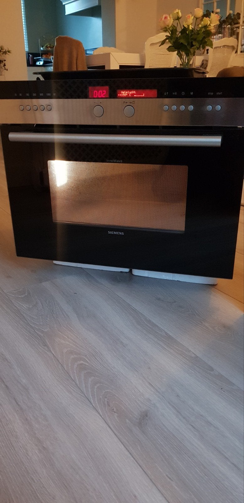 luxe Siemens combi oven magnetron, Ophalen, 45 tot 50 cm, 60 cm of meer, Zo goed als nieuw