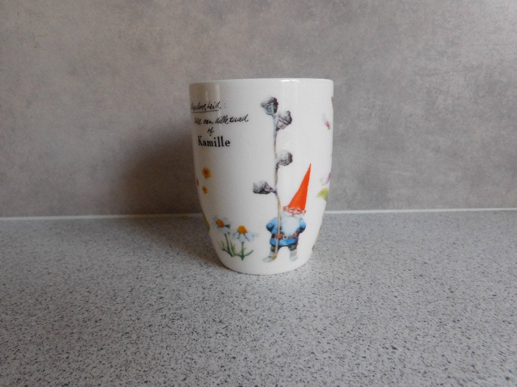 Mok 10,5x8 cm. nr. 6 David de Kabouter Rien Poortvliet, Huis en Inrichting, Keuken | Servies, Ophalen of Verzenden, Zo goed als nieuw