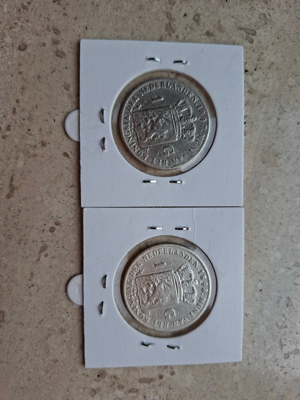 1 gulden 1847 en 1 gulden 1848 willem 2 II, Ophalen of Verzenden, Koning Willem II, 1 gulden