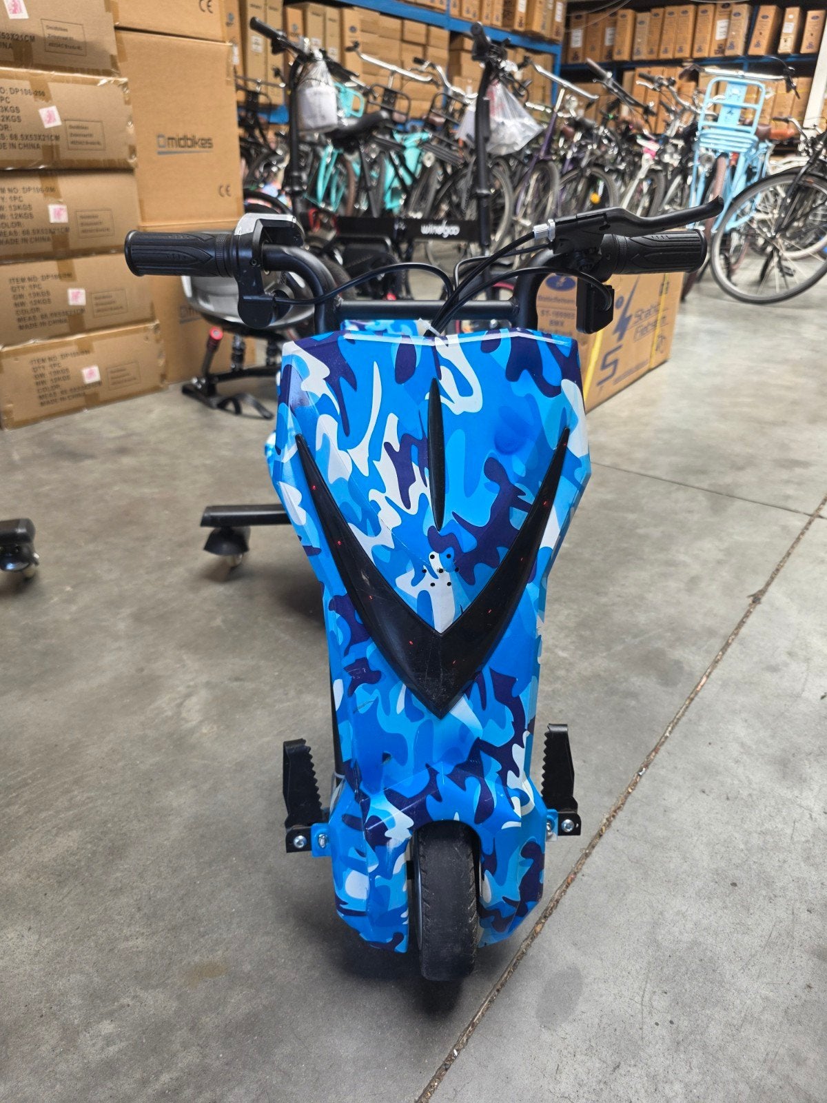 Elektrische Drift Trike - Zwart of Blauw Camouflage, Omidbikes, Verstelbare zitting, Ophalen of Verzenden, Zo goed als nieuw