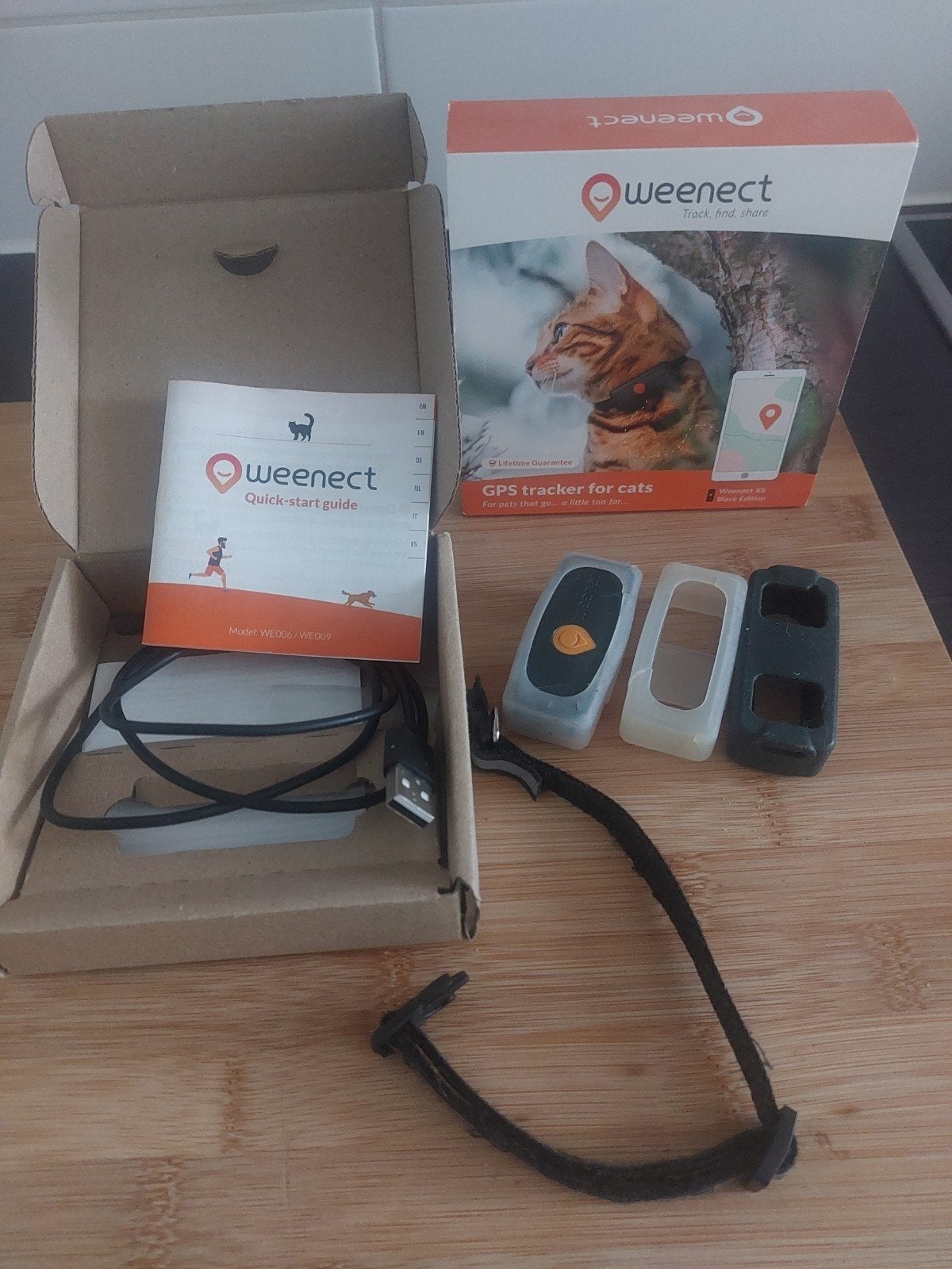 Weenect gps tracker voor de kat, Ophalen of Verzenden, Gebruikt