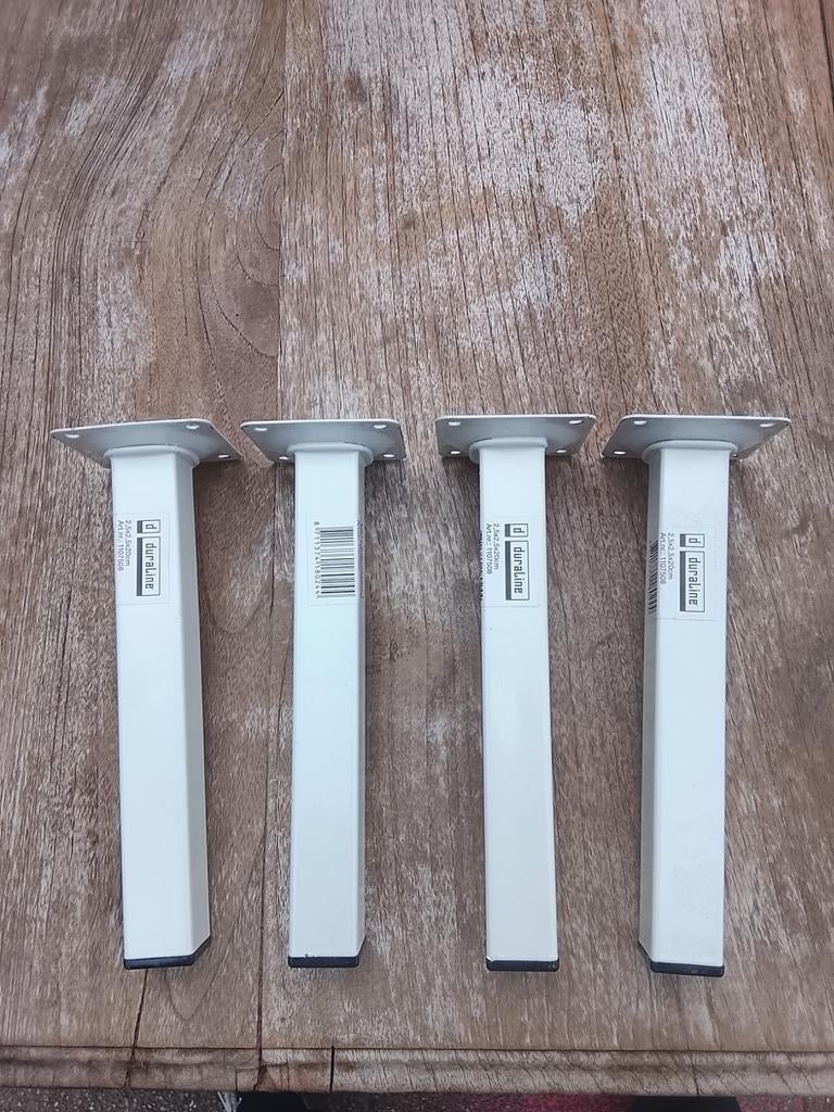 Duraline meubelpoot 2,5x2,5x20 cm - Nieuw, Tafelpoot, Minder dan 50 cm, Vierkant, Nieuw