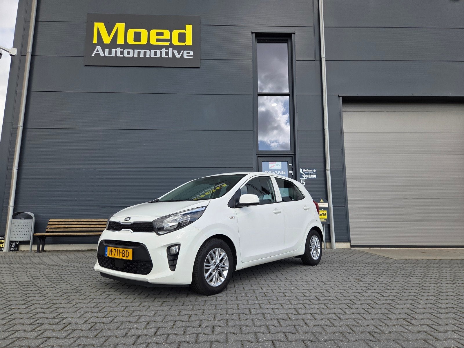 Kia Picanto 1.0 DPi Luxe DynamicLine 09/2021 Camera/ Carplay, Auto's, Voorwielaandrijving, Stof, 4 stoelen, Wit