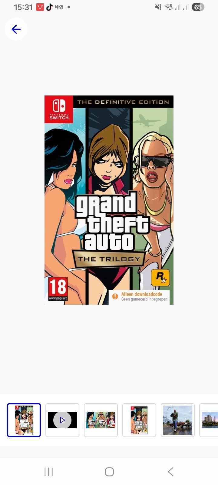 GTA The Trilogy Definitive Edition - Nintendo Switch (Nieuw), Spelcomputers en Games, Games | Nintendo Switch, Avontuur en Actie