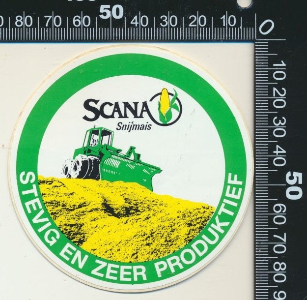 Sticker: Scana Snijmais, Ophalen of Verzenden, Zo goed als nieuw, Bedrijf of Vereniging