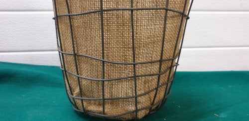 bloempot metaal met jute zak, Ophalen of Verzenden, 'T Olde Gre-j, Info@toldegrej.nl, Endepoelstraat 20f Didam