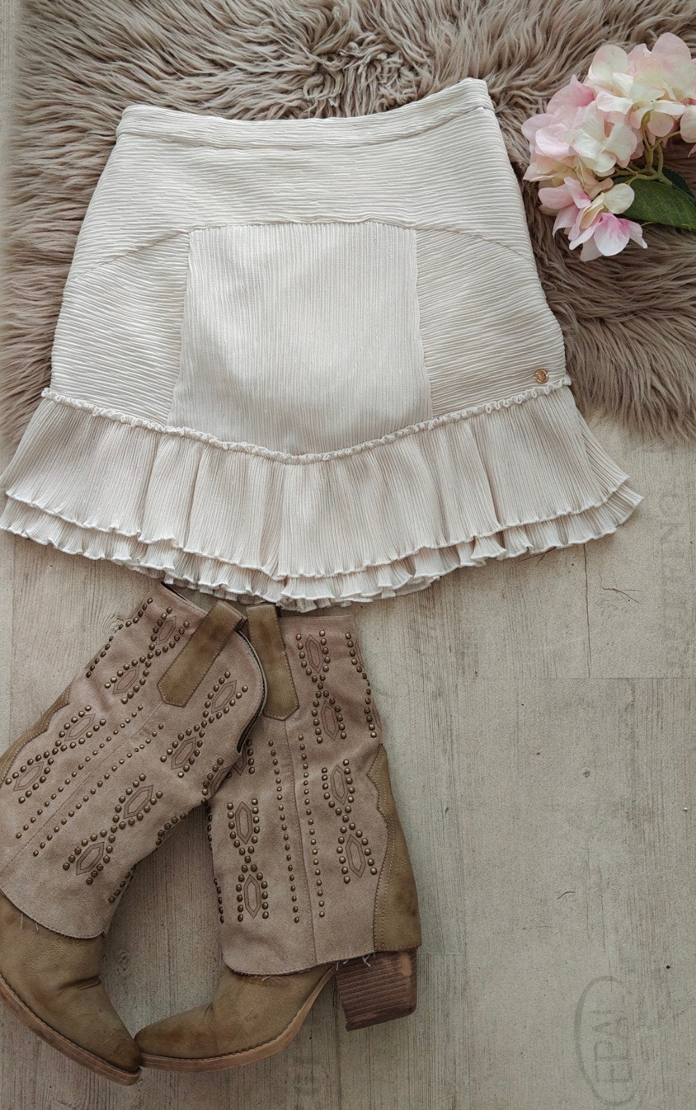 JOSH V Exclusive rokje maat S, Kleding | Dames, JOSH V Exclusive, Beige, Ophalen of Verzenden, Zo goed als nieuw