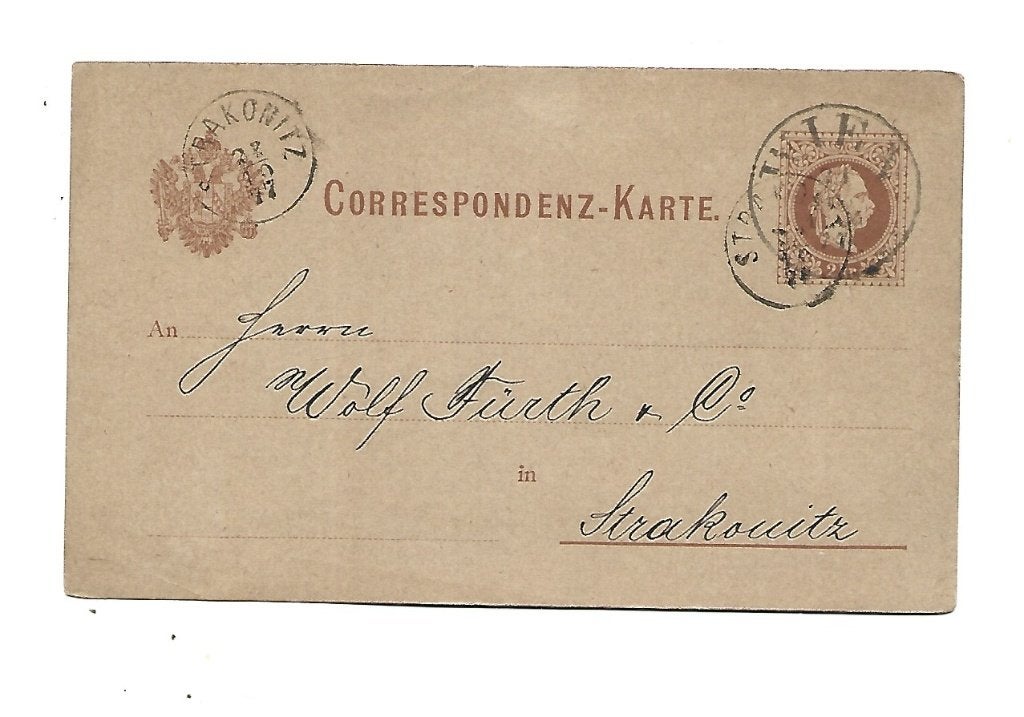 Oostenrijk- Hongarije -1877, Postzegels en Munten, Brieven en Enveloppen | Buitenland, Verzenden, Briefkaart