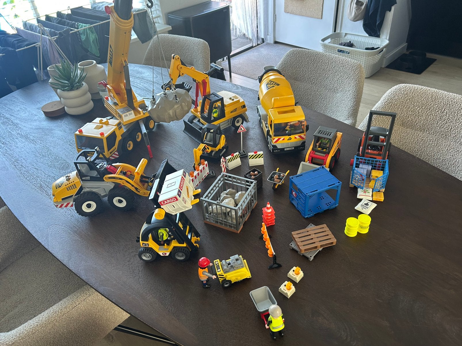 Complete set Playmobil bouwplaats, o.a betonwagen/loader etc, Ophalen, Zo goed als nieuw