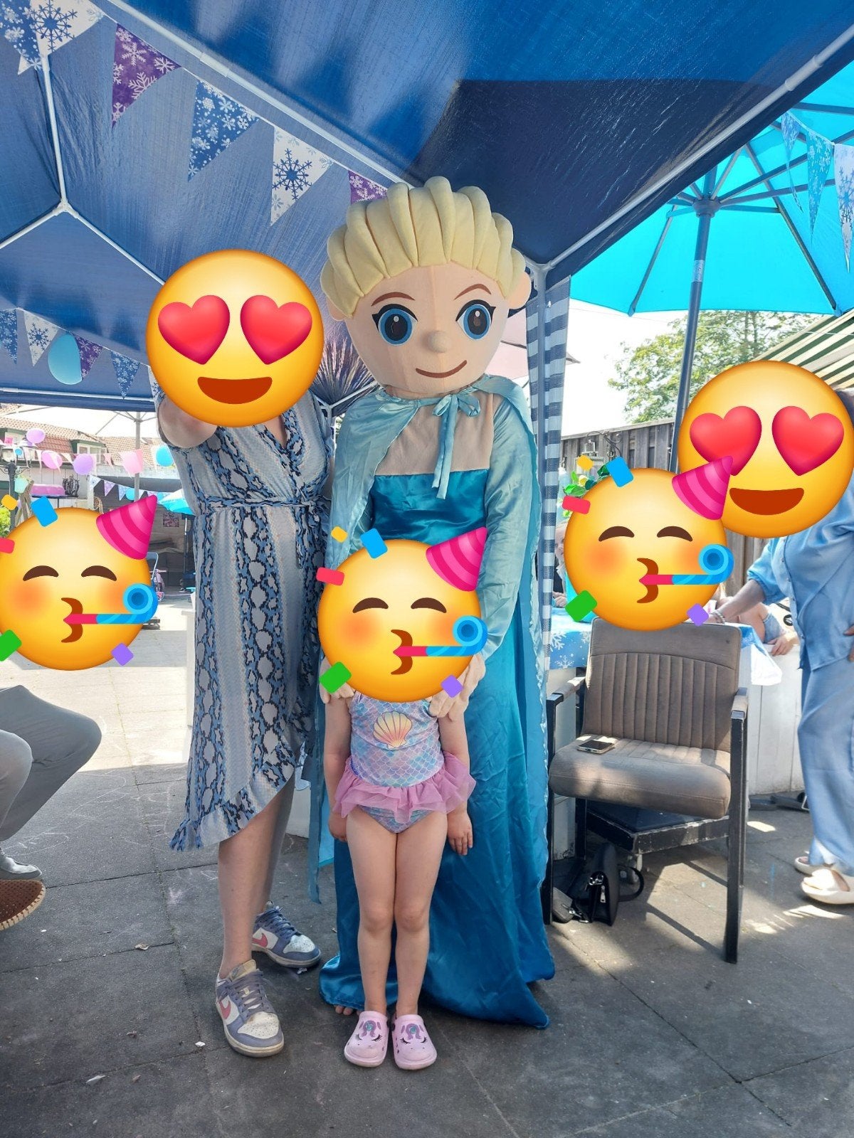 Mascotte kostuum verhuur voor kinderfeestjes en evenementen, Ophalen of Verzenden, Gebruikt, Pak of Jurk
